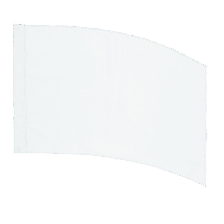 Curved Rectangle (PCS) Practice Flag – White