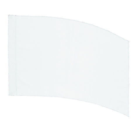 Curved Rectangle (PCS) Practice Flag – White