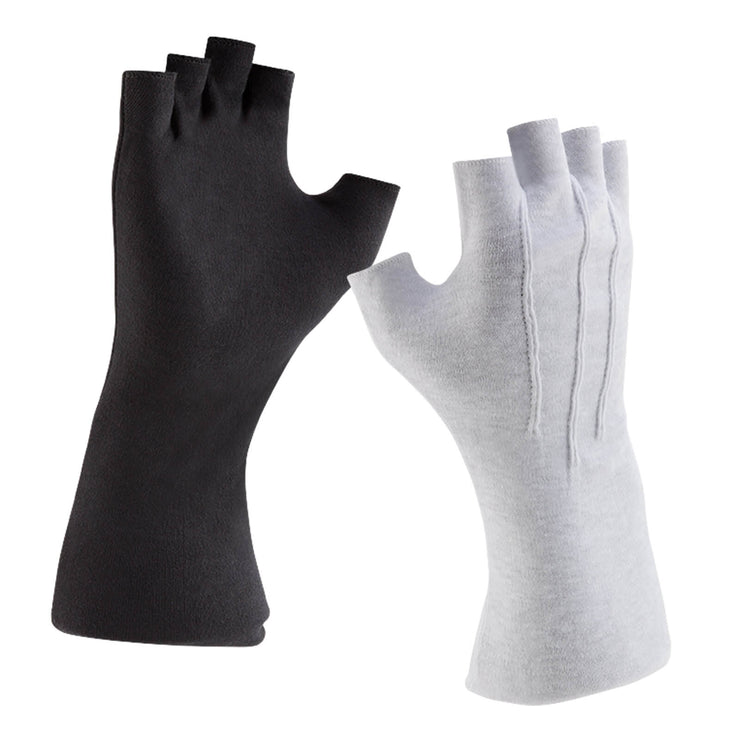 Fingerless Long Wrist Cotton Gloves